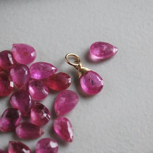 L Bold Pink Sapphire Pendant Natural Stone Sapphire Jewelry Precious Gemstone Jewelry Born in September Jewelry for Mom image 5