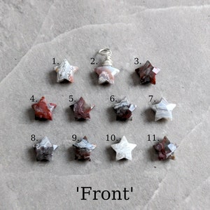 Crazy Lace Agate Star Charm Zodiac Astrology and Astronomy Gifts Celestial Jewelry for Spiritual Growth Metaphysical Jewlry image 2