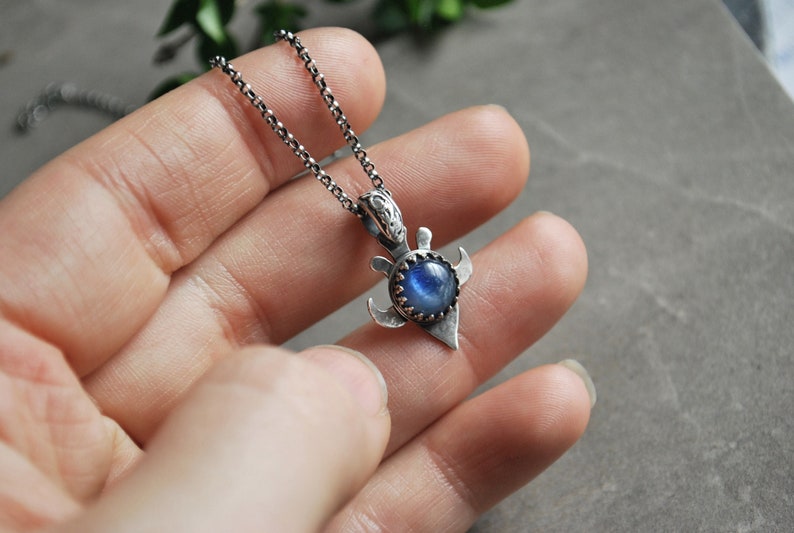Cornflower Blue Kyanite Necklace Pendant Something Blue for Etsy