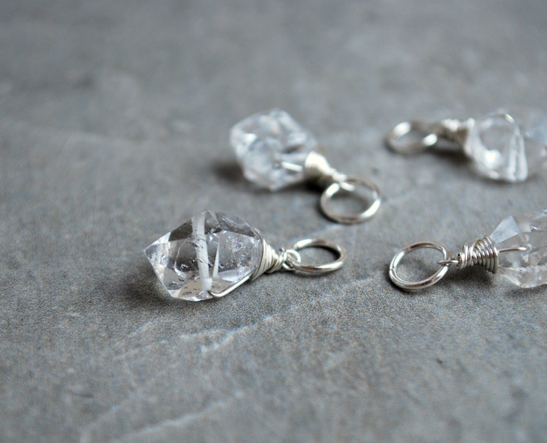H3 Herkimer Diamond Jewelry Herkimer Pendant Raw Crystal Etsy