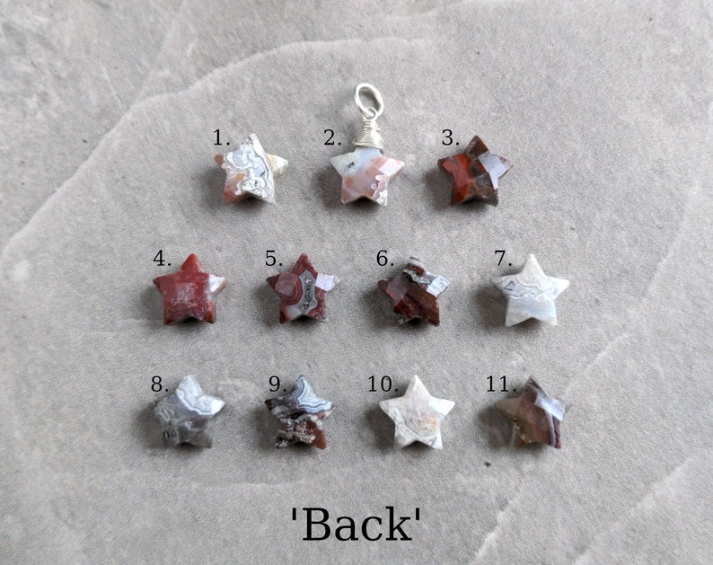 Crazy Lace Agate Star Charm Zodiac Astrology and Astronomy Gifts Celestial Jewelry for Spiritual Growth Metaphysical Jewlry image 3