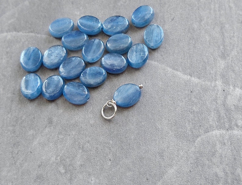 Natural Chatoyant Blue Kyanite Pendant SemiPrecious Gemstone Jewelry Add to Keychain Purse Charms Real Crystals and Stones image 1