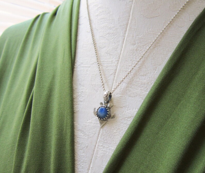 Cornflower Blue Kyanite Necklace Pendant Something Blue for Etsy