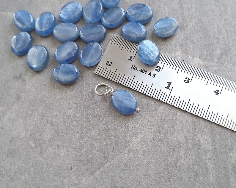 Natural Chatoyant Blue Kyanite Pendant SemiPrecious Gemstone Jewelry Add to Keychain Purse Charms Real Crystals and Stones image 3