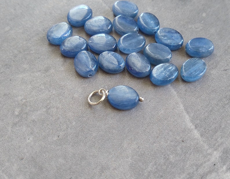 Natural Chatoyant Blue Kyanite Pendant SemiPrecious Gemstone Jewelry Add to Keychain Purse Charms Real Crystals and Stones image 2