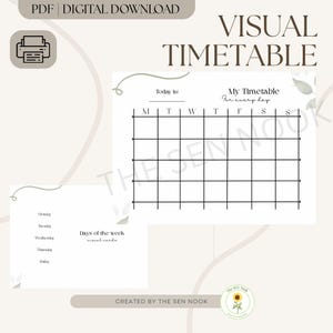 Downloadable Visual Timetable for Children