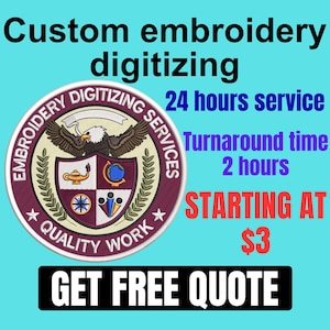 custom embroidery digitizing, logo digitizing, embroidery digitizing service, embroidery, image digitizing, Custom Digitize, convert to dst