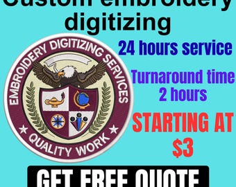 custom embroidery digitizing, logo digitizing, embroidery digitizing service, embroidery, image digitizing, Custom Digitize, convert to dst