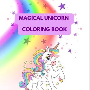 Unicorn Coloring Book for Kids: 30+ Printable Activity Pages (PDF Download) Ages 4-8