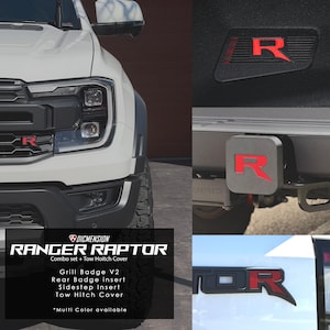 Ford Ranger Raptor badges combo set with Tow Cover