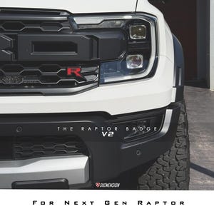 Ford Next-Gen Ranger Raptor R logo 3D Badge (2 Tone out-trim)