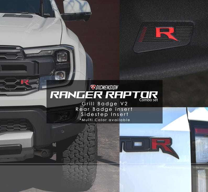 Ford Next Gen Ranger Raptor Badges Combo Set - Etsy