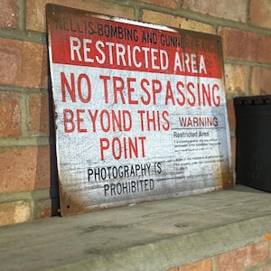 Area 51 Metal Sign: Real Rust, Vintage Style Mancave Wall Art