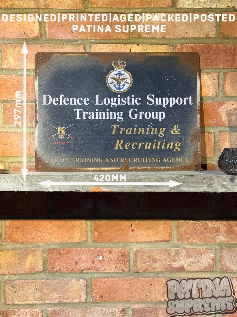 Deepcut Barracks Sign RLC Defense Logistics : Vintage Style Real Rust ...