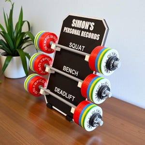 Conjunto completo de rastreador de récords personales de fitness y levantamiento de potencia