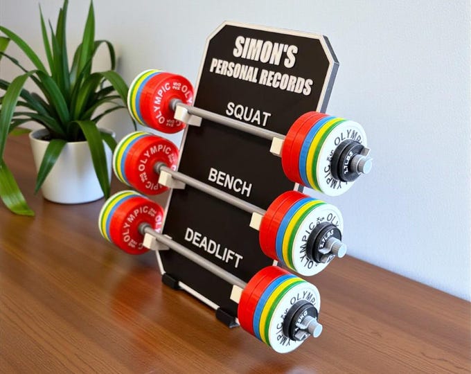 Set completo di tracker dei record personali di fitness e powerlifting