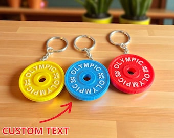 Weight Plate Keychain / CUSTOMIZATION / Bodybuilding / Powerlifting / Crossfit