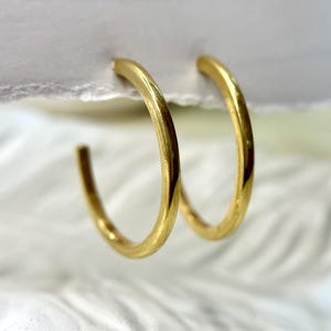 925 Sterling Silver Hoop Earrings: Minimalist Gold Lightweight Hoops