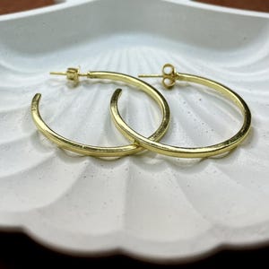 925 Sterling Silver Hoop Earrings: Minimalist Gold Lightweight Hoops
