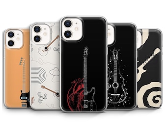 Guitar Phone Case: Music Lover Instrument Design, Protective TPU Gel Cover