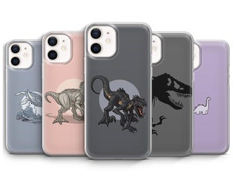 Cute Dino Phone Case Dinosaur T-Rex Cover for iPhone 17 16 15 14 13 12 11 Plus Pro Max Mini, Samsung S25 S24 Fe Ultra Pixel 10 9 8 A Pro XL