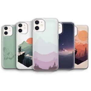 Mountain Phone Case Nature Forest Cover for iPhone 16 15 14 13 12 11 Plus Pro Max Mini, Samsung S25 S24 S23 + Fe Ultra Pixel 9 8 A Pro XL