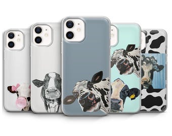 かわいい牛柄の携帯ケース 動物好きの方へのカバー iPhone 17 16 15 14 13 12 11 Plus Pro Max Mini、Samsung S25 S24 S23 Fe Ultra Pixel 10 9 8 A Pro XL用