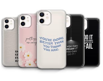 Funda motivacional con frase inspiradora de amor propio para iPhone 17, 16, 15, 14 Plus, Pro Max Mini, Samsung S25, S24 Ultra, Pixel 10, 9, 8 Pro XL