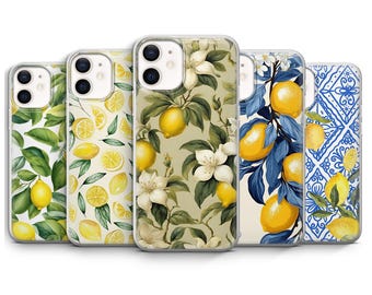 Lemon Phone Case Summer Citrus Fruit Cover for iPhone 17 16 15 14 13 12 11 Plus Pro Max Mini, Samsung S25 S24 Fe Ultra Pixel 10 9 8 A Pro XL