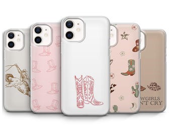 Cowgirl Western Phone Case: Ranch Design, Protective TPU Gel Cover