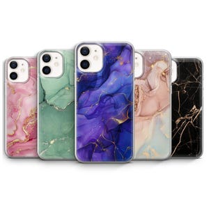 Marble Phone Case Stone Luxury Marmor Cover for iPhone 16 15 14 13 12 Plus Pro Max Mini, Samsung S25 S24 + Fe Ultra Pixel 9 8 A Pro XL