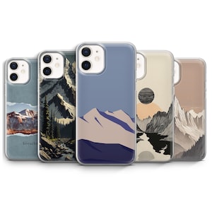 Funda para teléfono de montaña: diseño natural, cubierta de gel TPU transparente