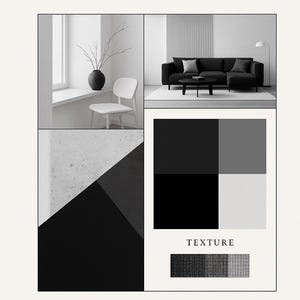 Luxury Black Moodboard Canva Template – Minimalist Design Concept Board | Instant Download | Instagram Size