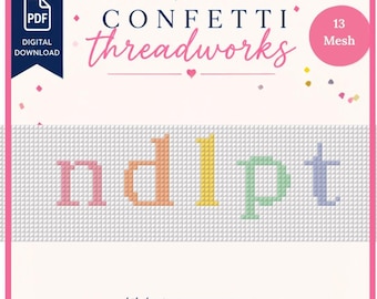 ndlpt Bookmark Needlepoint Design | Digital PDF and Stitchly File | 13 Mesh