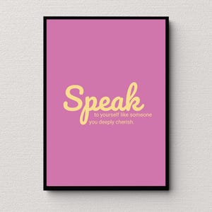 Pink Self-Love Quote Print: Inspirational Affirmation Art (Digital Download