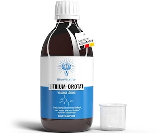 BlueVitality Lithium Orotat – 300 ml Lösung in hochwertiger Qualität, laborgeprüft & Made in Germany