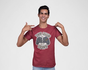 You Mad Bro? Adult T-Shirt - Funny Broken Controller Design Gamer Tee