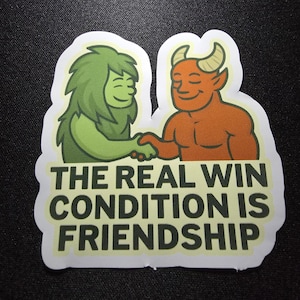Friendship Gaming Sticker: Funny MTG-Inspired Vinyl Decal