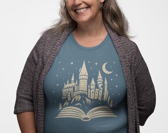 Magical Castle in a Book T-Shirt: Fantasy Reader Gift