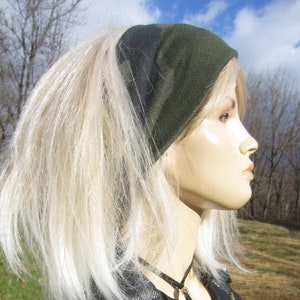 CAMO Knit Headband Hair band Yoga Hair Wrap Camouflage Turban Thick Warm Cotton Ear Warmer Olive Green A1097