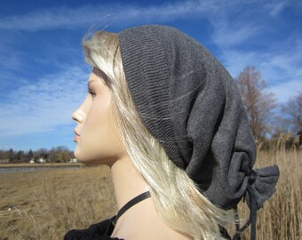 Reworked Clothing Spider WEB Sweater knit Hat Women/'s Black Tams Hats Big Head Slouchy Beanies Cotton Hand Knit Overlay A2022