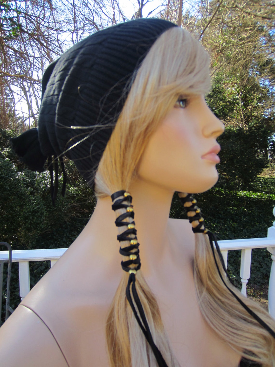 Leather Pigtail Hair Wraps