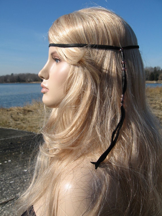 Large hair wrap Warrior Vikings hairband / leather hair wrap