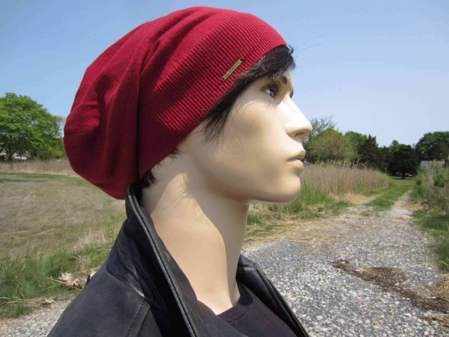Slouch Hats for Men Deep Red Slouchy 