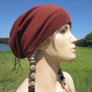 Bohemian Accessories Women's Hats Basic Slouchy Beanies Hats Brick Red A1409 image 1