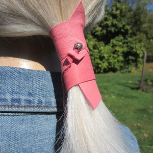 Ponytail Holder Beaded Hair Tie Red Leather Wrap Pony Tail Cuff Bohemian Hair Jewelry Z2010 image 10