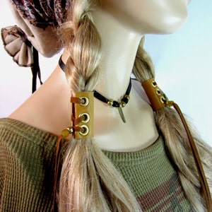 Leather Hair Braid Ins Wrap Tie Ponytail Holder Hair Jewelry Bohemian Style Z103