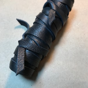 Men's Viking Hair Wrap Warrior Style Ponytail Holder Women Tie Black Leather Cuff Jewelry Rennaissance Fair Bohemian Hairband Z1010 Z1055 image 9