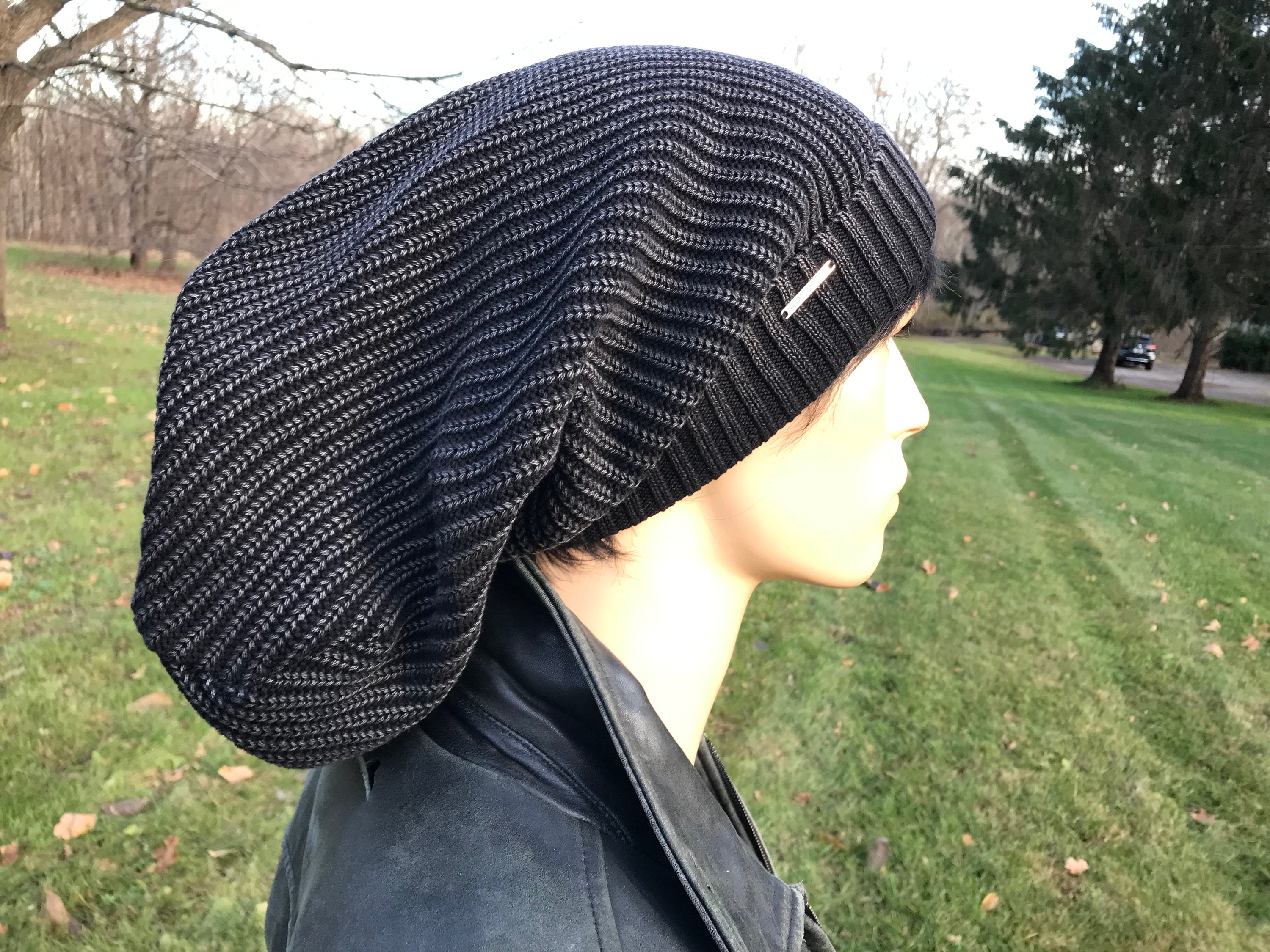 Post Apocalyptic Clothing Oversized Slouch Dread Tam Hat Black