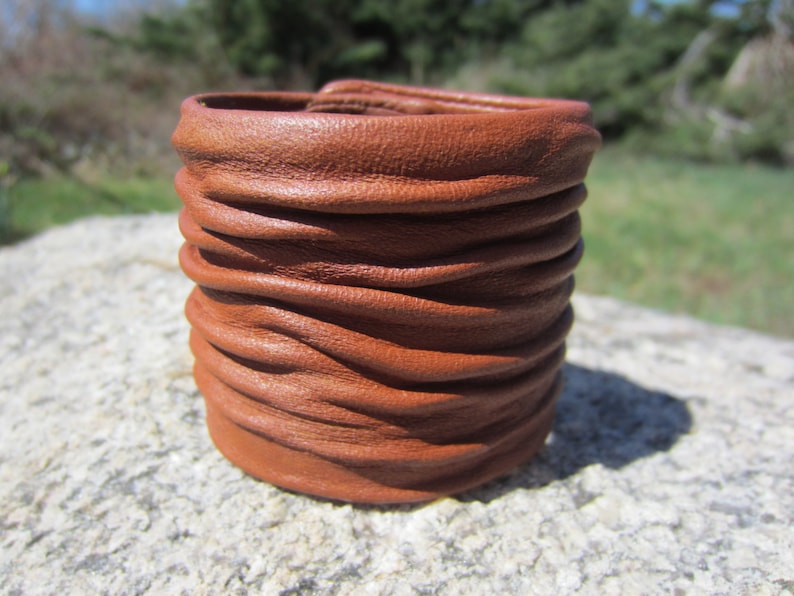 Wide Leather Cuff Bracelet Mens / Womens Leather Wrist Wrap Etsy